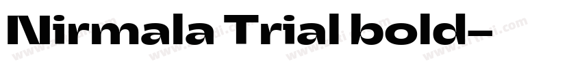 Nirmala Trial bold字体转换